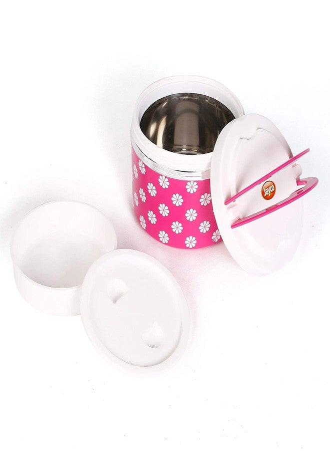 Jayco Venice Insulated Lunch Box for Office Men and Women BPA Free | Food Grade Plastic | Best Tiffin Box for Office | Inner Steel | Made in India (1 Layer, Pink) - Image 2