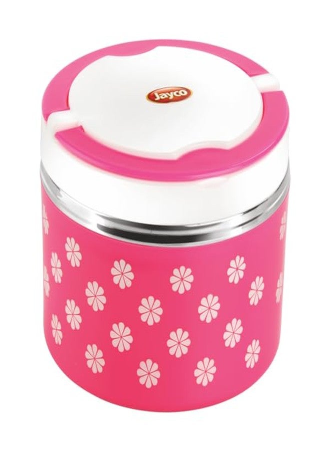 Jayco Venice Insulated Lunch Box for Office Men and Women BPA Free | Food Grade Plastic | Best Tiffin Box for Office | Inner Steel | Made in India (1 Layer, Pink) - Image 3