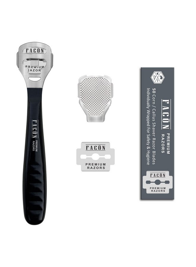 Call Us Razor FACON Facón Professional Callus Shaver Remover with 50 Blades, Pedicure ...