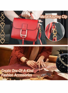 Y&D 16PCS Metal Heart Keychain Swivel Lobster Clasp Snap Hook Hanging Buckle Keyring Clip with Flower Rhombus Shape  - Image 5