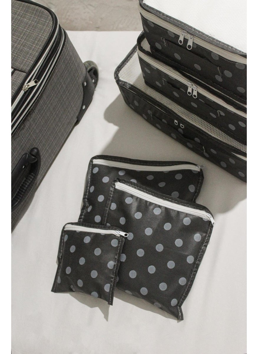 6-Piece Suitcase Organizer Suitcase Organizer Set - Travel Bag - Polka Dot Pattern (Grey) - pzsku/ZE4ECD8345C8F50445E38Z/45/_/1728062463/3ee58975-cd15-4a6d-9431-9e9d34208215