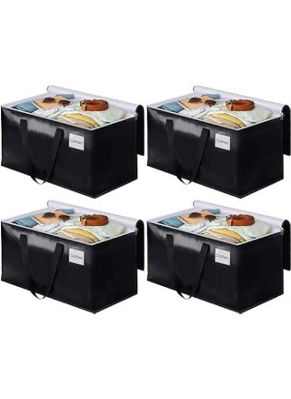 Durku Collapsible Moving Bags - Heavy Duty Extra Large Moving Bags with Zippers and Handles, Space Saving Packing Totes for Moving Supplies Storage,Fold Flat, Alternative to Box and Bin (Black-4Pack - pzsku/ZE4ECE639E168FF9D5BD6Z/45/_/1726949244/d2ea53f7-b53d-4d9d-a5fa-3af48cd7a4af