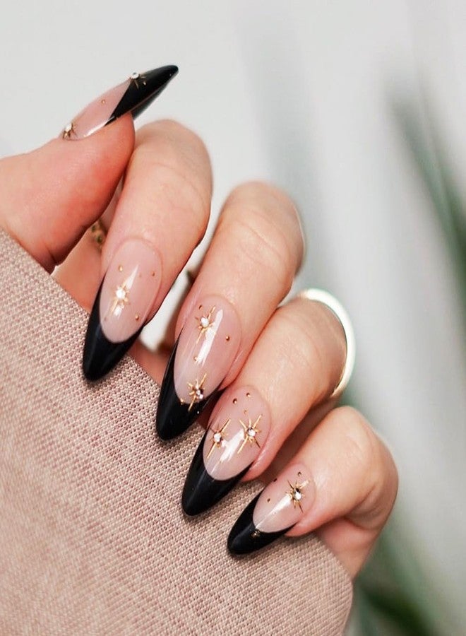 Pretty Diva PrettyDiva Star Nail Stickers - 3D Glitter Shiny Gold Cross Star Nail Stickers, Four-Pointed Star Self-Adhesive Nail Art Stickers Decals with Rhinestone DIY Nail Decals (Gold) - Image 5