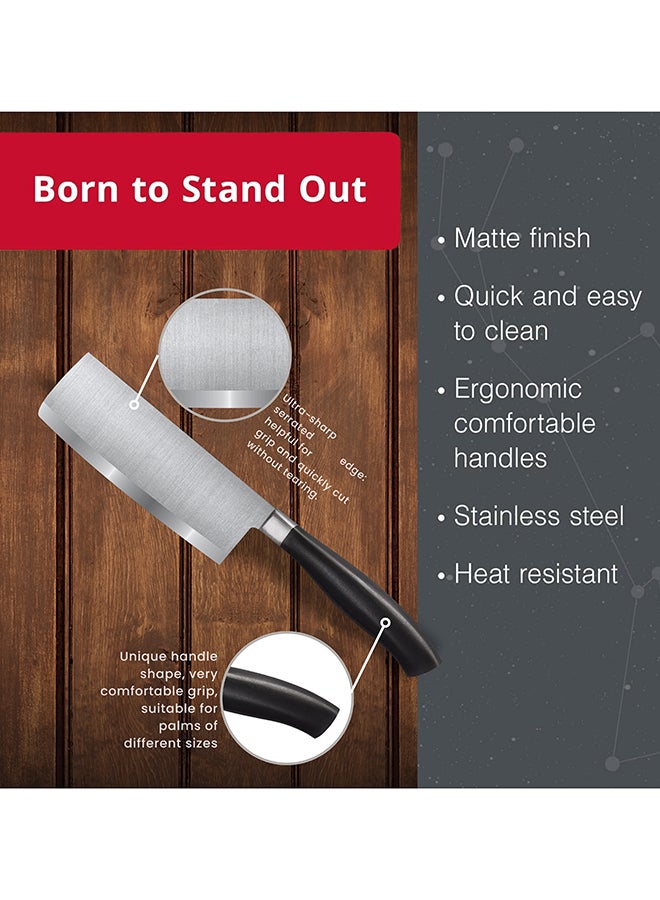 Feelings Stainless Steel Knife with Black Handle 19cm RC-KQ0793  - Image 3