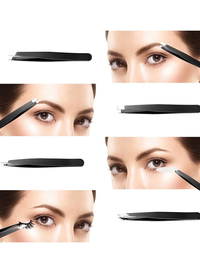 7 PCS Professional Eyebrow Tweezers, Perfect Precision Eyebrow Tweezers, Facial Hair Removal Tweezers High Quality For Men and Women - Image 4