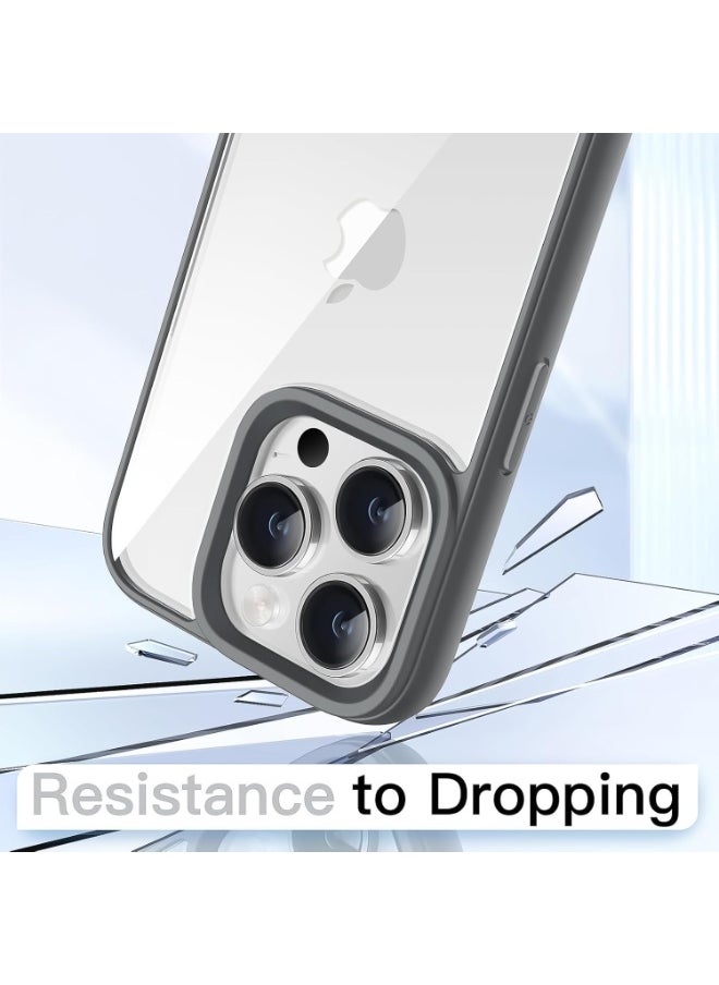 ماركة غير محددة - جراب متوافق مع iPhone 11 Pro Max (6.5 بوصة)، جراب شفاف مقاوم للصدمات مصنوع من مادة البولي كربونات الصلبة + سيليكون ناعم [غير مصفر] جراب واقٍ شفاف رفيع للهاتف (رمادي) - Image 1