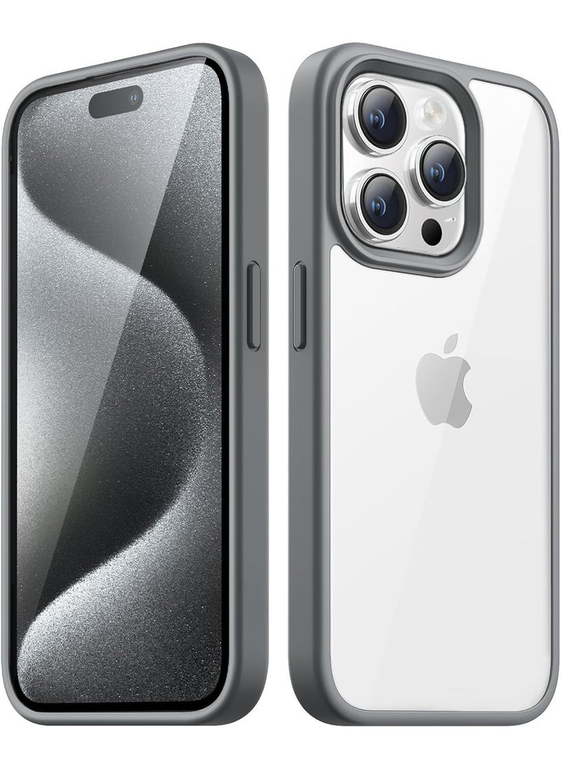 ماركة غير محددة - جراب متوافق مع iPhone 11 Pro Max (6.5 بوصة)، جراب شفاف مقاوم للصدمات مصنوع من مادة البولي كربونات الصلبة + سيليكون ناعم [غير مصفر] جراب واقٍ شفاف رفيع للهاتف (رمادي) - Image 1