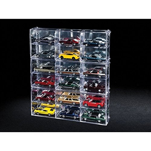 AW AUTO WORLD حامل عرض تفاعلي لعرض 6 سيارات قابلة للجمع بمقياس 1/64 من أوتو وورلد - Image 3