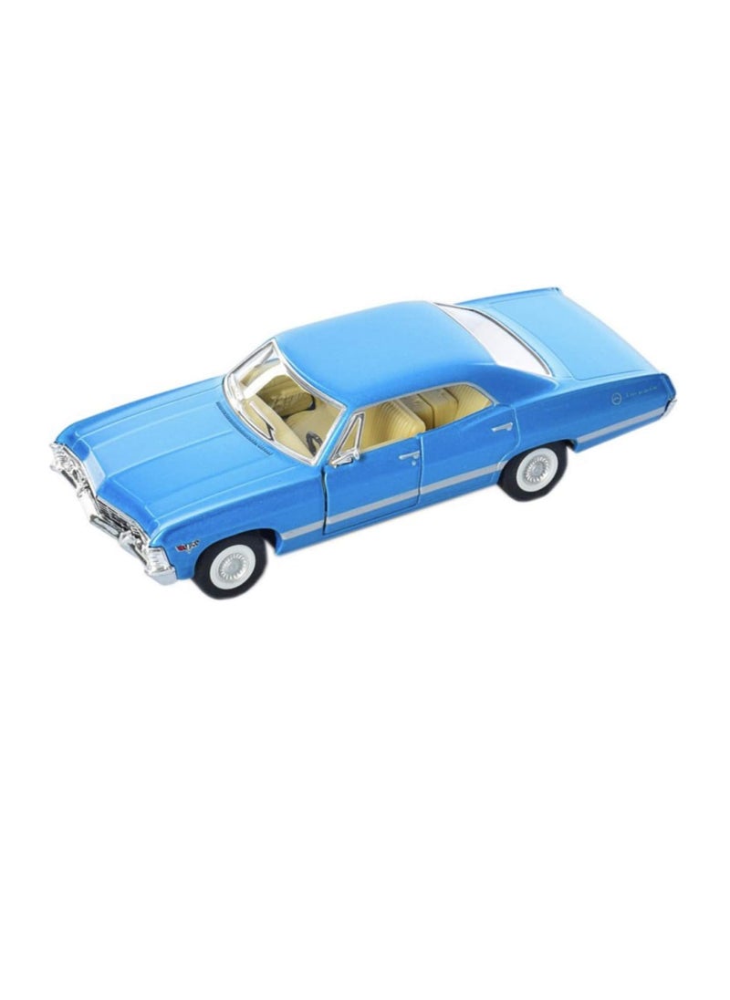 Kinsmart 1/43 Scale Model Compatible with Chevrolet Impala 1967 (Blue)  - Image 1