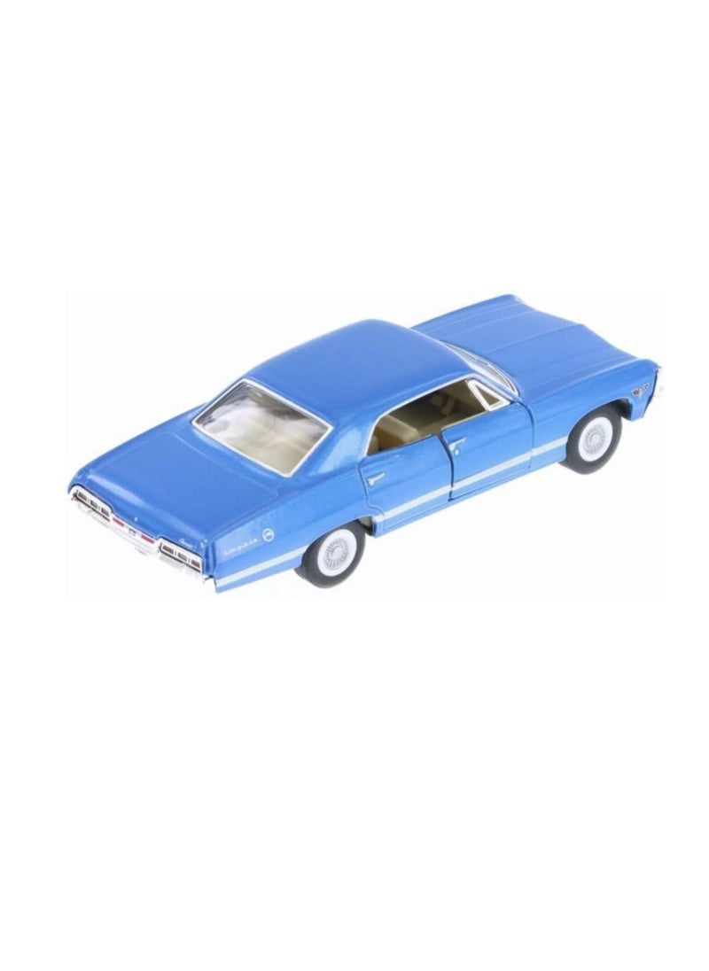 Kinsmart 1/43 Scale Model Compatible with Chevrolet Impala 1967 (Blue)  - Image 4