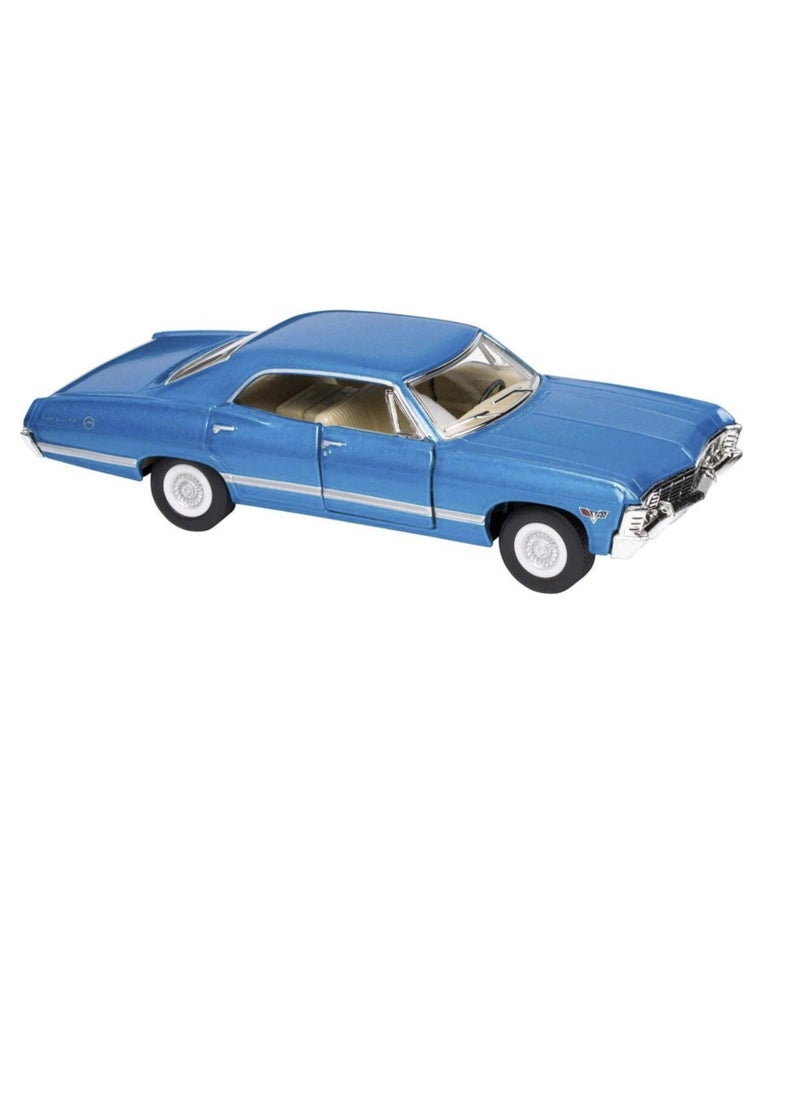 Kinsmart 1/43 Scale Model Compatible with Chevrolet Impala 1967 (Blue)  - Image 2