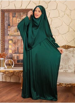 Zmurud Practical plain silky satin prayer dress with headscarf from zmurud fashion - French  - Image 2