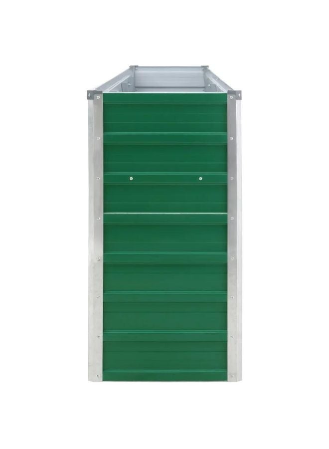 vidaxl vidaXL Raised Garden Bed 320x40x77 cm Galvanised Steel Green  - Image 2