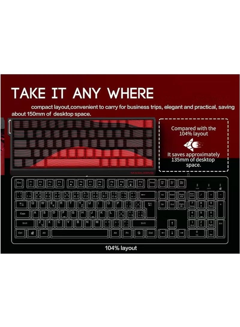 MADLIONS MAD 68 R Keyboard Gaming Magnetic Switch RGB 8K hz Hot Swap Hall Effect Quick Trigger Adjustable Actuation Ultra Fast 65% RT Mechanical Gaming Keyboard with Side Printed Keycaps Customisation Software PC Gamer Accessory Gift (Black Red) - Image 3