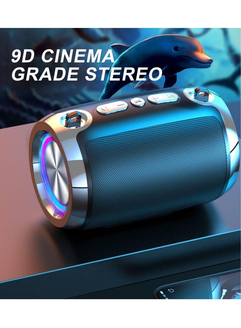 Captaintech Wireless Bluetooth Speaker, Portable Waterproofs Intelligent Speaker with Led Lights, HiFi Stereo Sound Surround Sound Subwoofer, Powerful Sound Bluetooth Audio for Home Outdoor Party Game - Image 4