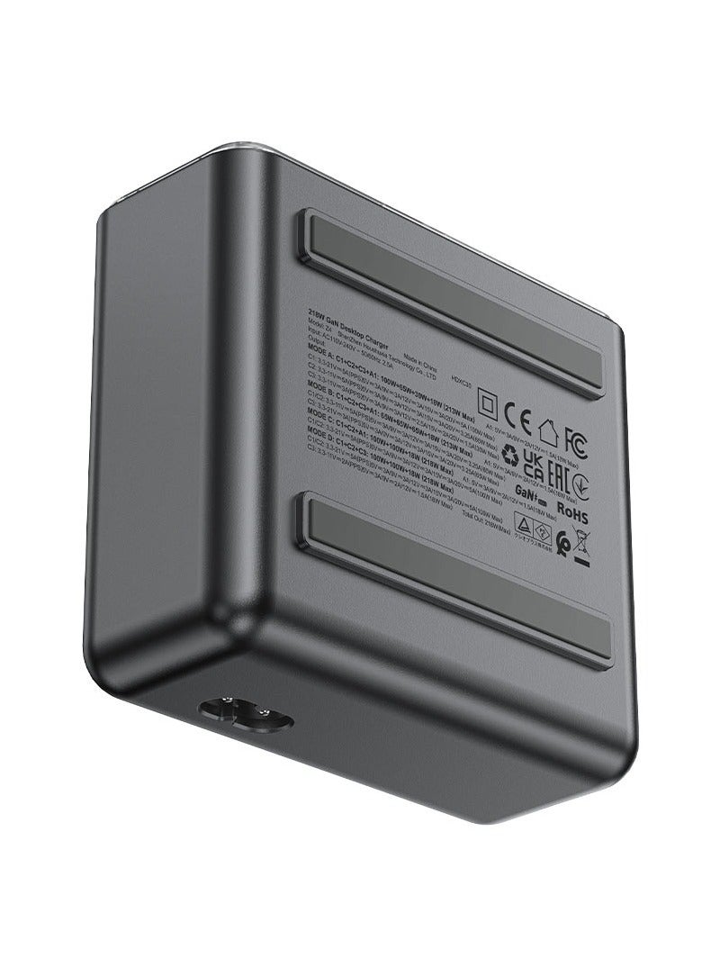 ACEFAST Desktop Power Station Z4 PD218W GaN 3xUSB-C+1xUSB-A UK Black - Image 4