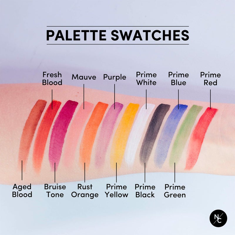 Narrative Cosmetics FX Alcohol-Activated 12 Colors Makeup Palette, Highly Pigmented Professional Makeup for the Stage, Film, Costumes, Cosplay, SFX, Performance Arts - Image 4