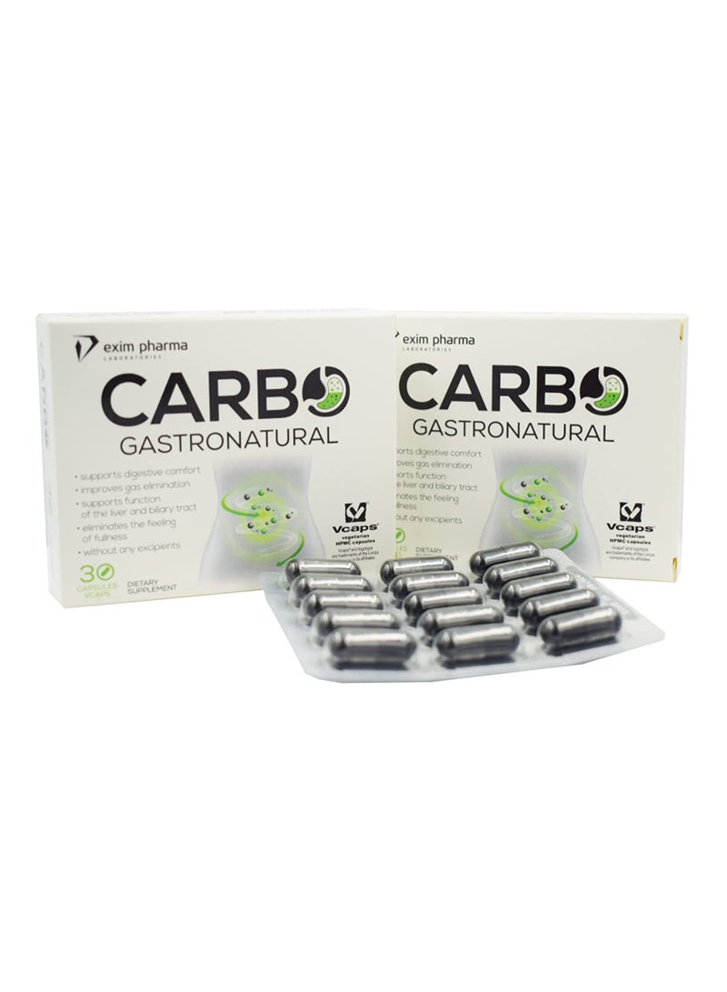 إكسيم فارما كاربو دعم المعدة، الراحة الهضمية، 30 كبسولة - Image 3