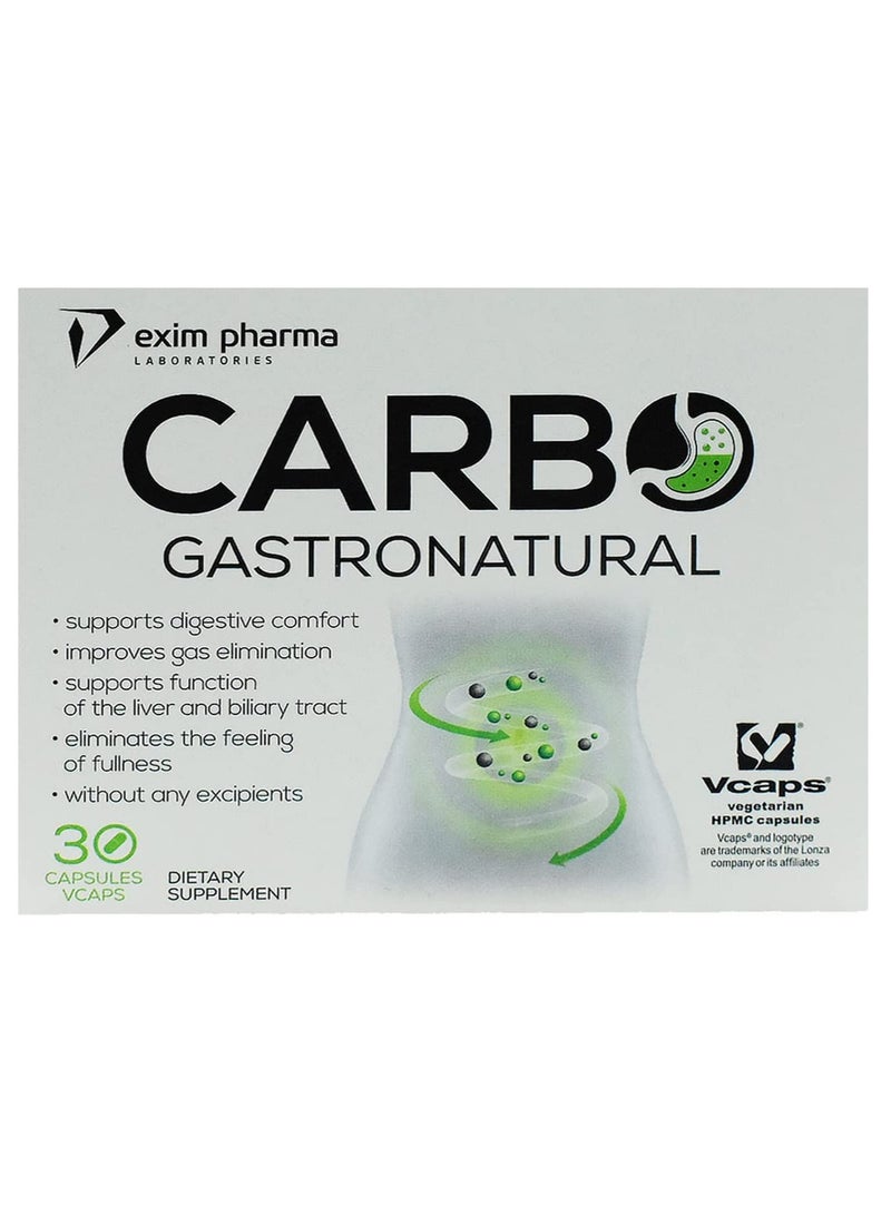إكسيم فارما كاربو دعم المعدة، الراحة الهضمية، 30 كبسولة - Image 2