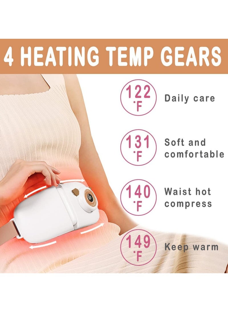 Captaintech Menstrual Heating Pad for Cramps Portable Wireless Fast 4 Heat Levels and 5 Massage Modes Foldable Massage Belt for Waist Belly Back Pain Relief for Women and Girls - Image 3