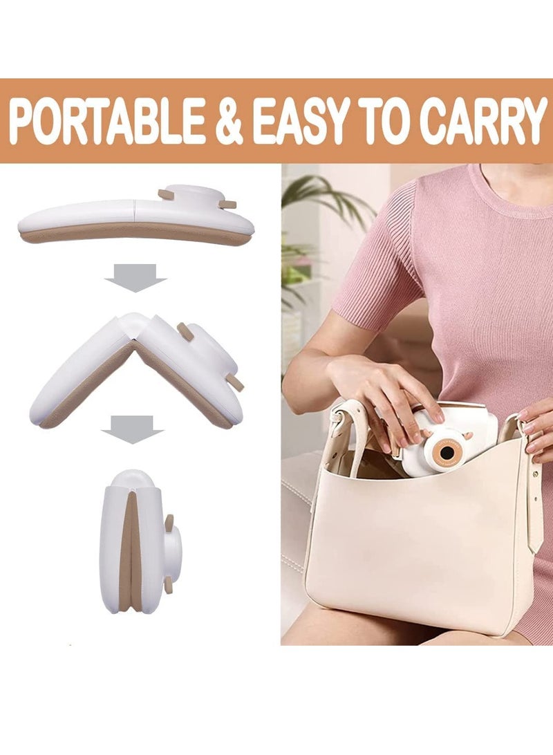 Captaintech Menstrual Heating Pad for Cramps Portable Wireless Fast 4 Heat Levels and 5 Massage Modes Foldable Massage Belt for Waist Belly Back Pain Relief for Women and Girls - Image 2