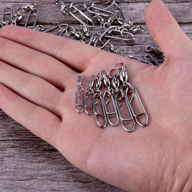 30 Pack Fishing Speed Clips Quick Change Snap Swivels With Ball Bearing Size 1 - Image 5
