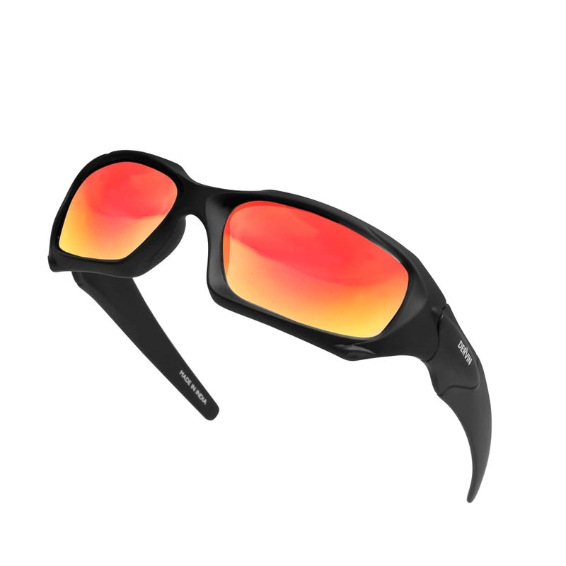 Dervin UV Protected Polarized Sports Sunglasses for Men & Women Driving Cycling Fishing Cricket Sunglasses - Image 4