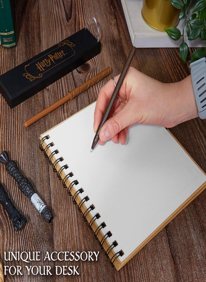 Harry Potter Levitating Wand Pens, Pack of 3 Magical Black Ink Ballpoint Wand Pens with Magnetic Display Stand, Dumbledore Hermione Gifts (Multi 3 Pcs) - Image 4