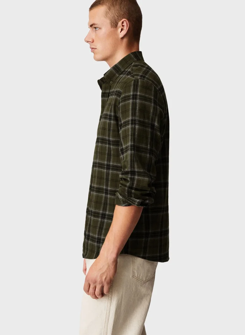 Mango Man Checked Regular Fit Shirt