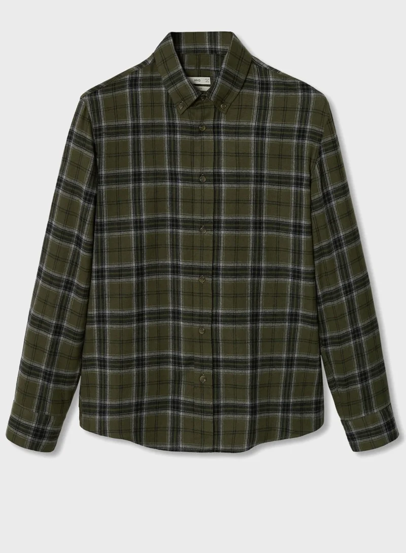 Mango Man Checked Regular Fit Shirt
