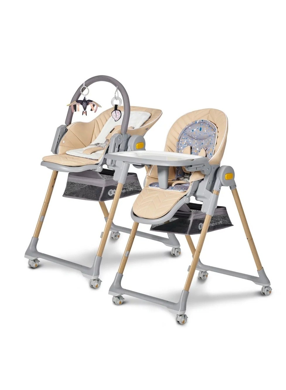 Kinderkraft - Baby High Lastree Chair Wooden Beige - 17303