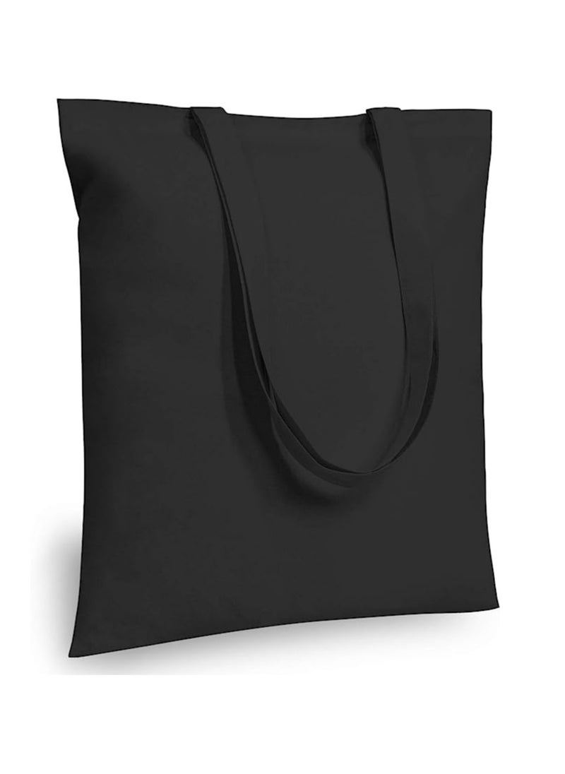 Eco-neutral - Eco-neutral Burlap Tote Bags Blank Shopping Bag Jute Gift Bags Reusable Canvas Grocery Bag Black - Image 1