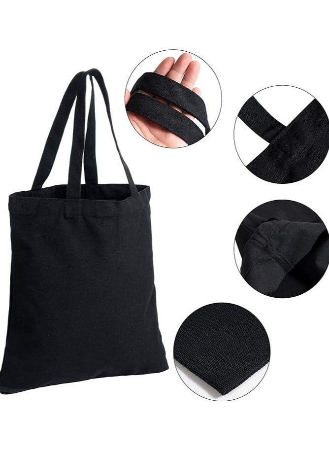 Eco-neutral - Eco-neutral Burlap Tote Bags Blank Shopping Bag Jute Gift Bags Reusable Canvas Grocery Bag Black - Image 1