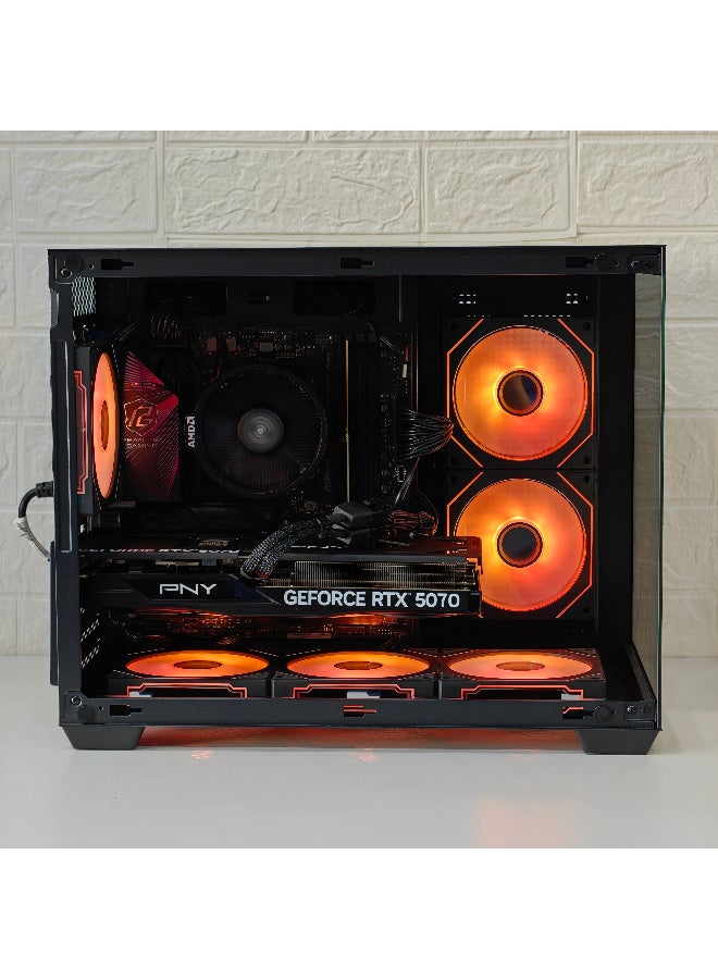  موستيك للتجارة العامة ذ م م جهاز كمبيوتر للألعاب بمعالج Ryzen 5 7500F بتردد يصل إلى 5.0 جيجاهرتز | بطاقة رسومات RTX 5070 بسعة 12 جيجابايت GDDR7 | قرص SSD بسعة 1 تيرابايت NVMe M.2 | ذاكرة وصول عشوائي (RAM) بسعة 16 جيجابايت DDR5 بتردد 5600 ميجاهرتز | مبرد المعالج الأصلي | نظام التشغيل Windows 11 Pro black - Image 3