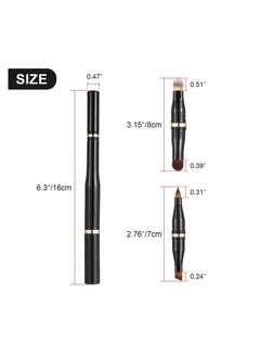KASTWAVE 4 in 1 Eye Makeup Brush Set, Portable Travel Lip Brush Eyebrow Liner Brush Detachable Eyeshadow Face Concealing Brush for Eyeshadow Powder Brush, Face Cosmetic Brush for Foundation, Concealer, Powder  - Image 4