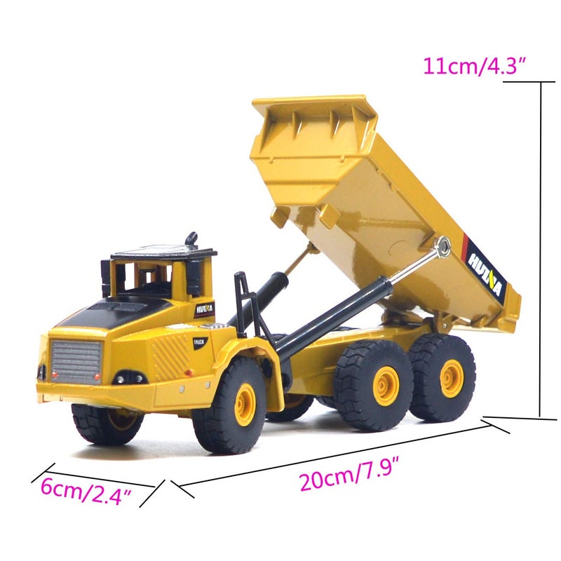 Ailejia Ailejia (engineering car suit 2) - 1/50 Scale Construction Vehicles Dump Truck Mechanical Loader Alloy Models Construction Vehicle Model Engineering Car Toy Boy Gift (Engineering car Suit 2)  - Image 2