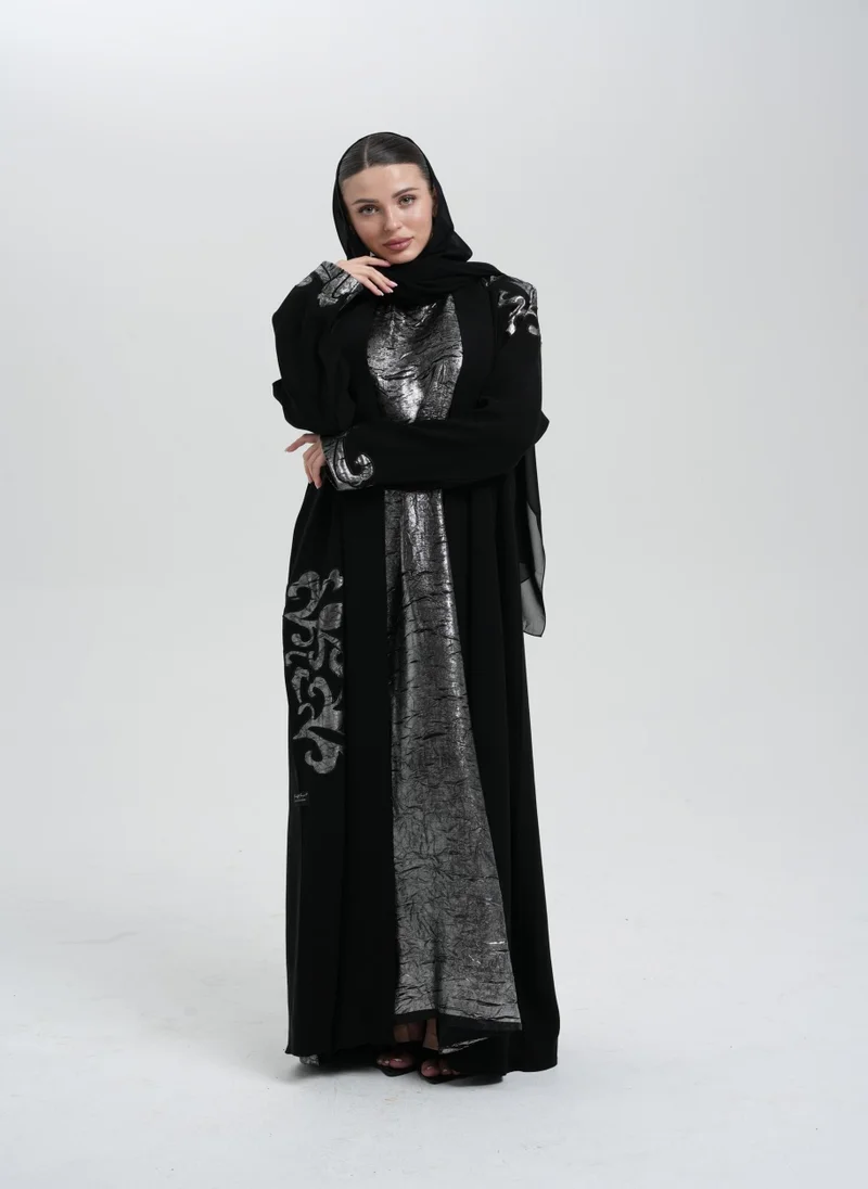 Meem by Mariyah Applique abaya with inner