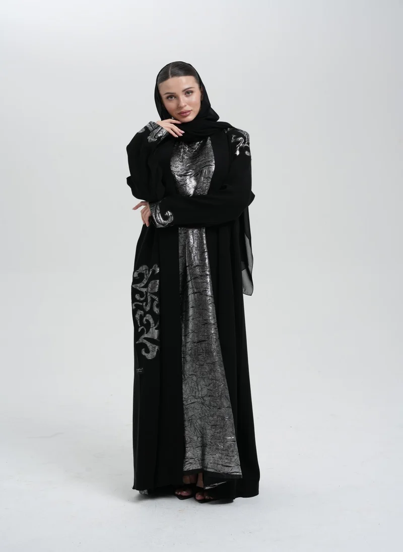 Meem by Mariyah Applique abaya with inner