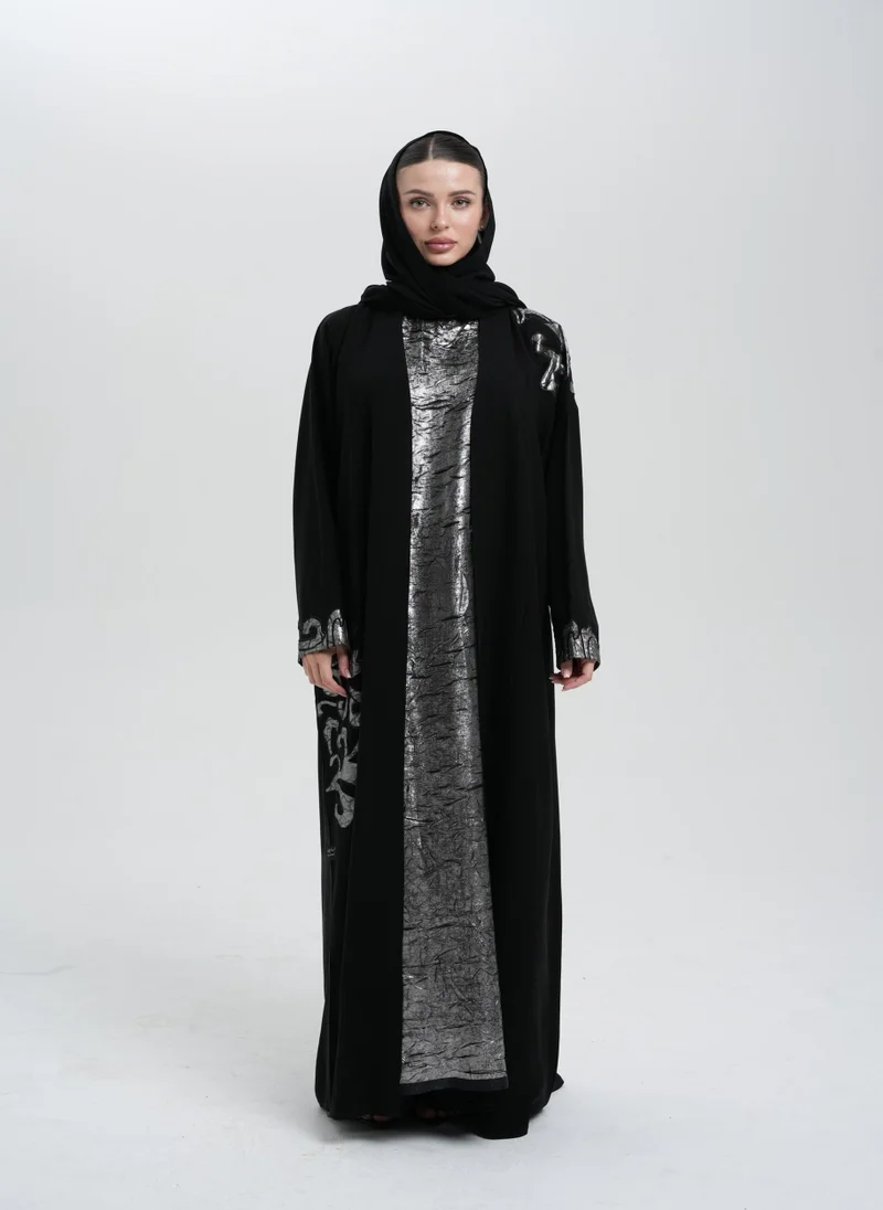 ميم باي ماريا Applique abaya with inner