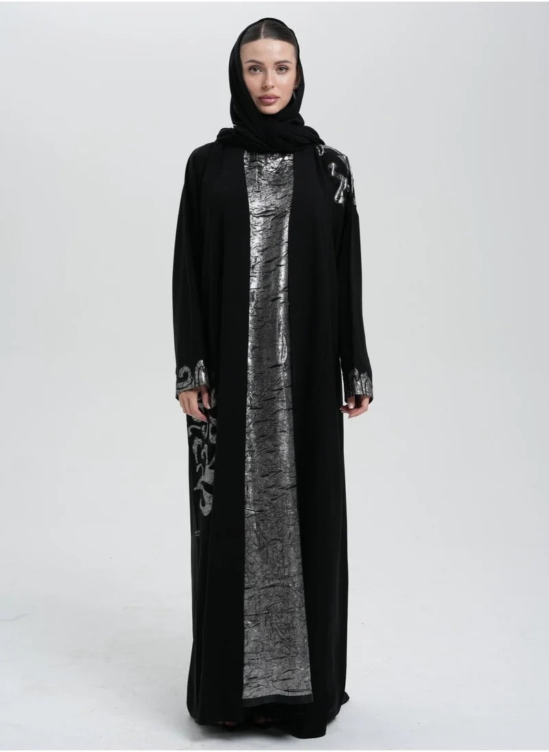 Meem by Mariyah  Applique abaya with inner for Women | Best Price UAE