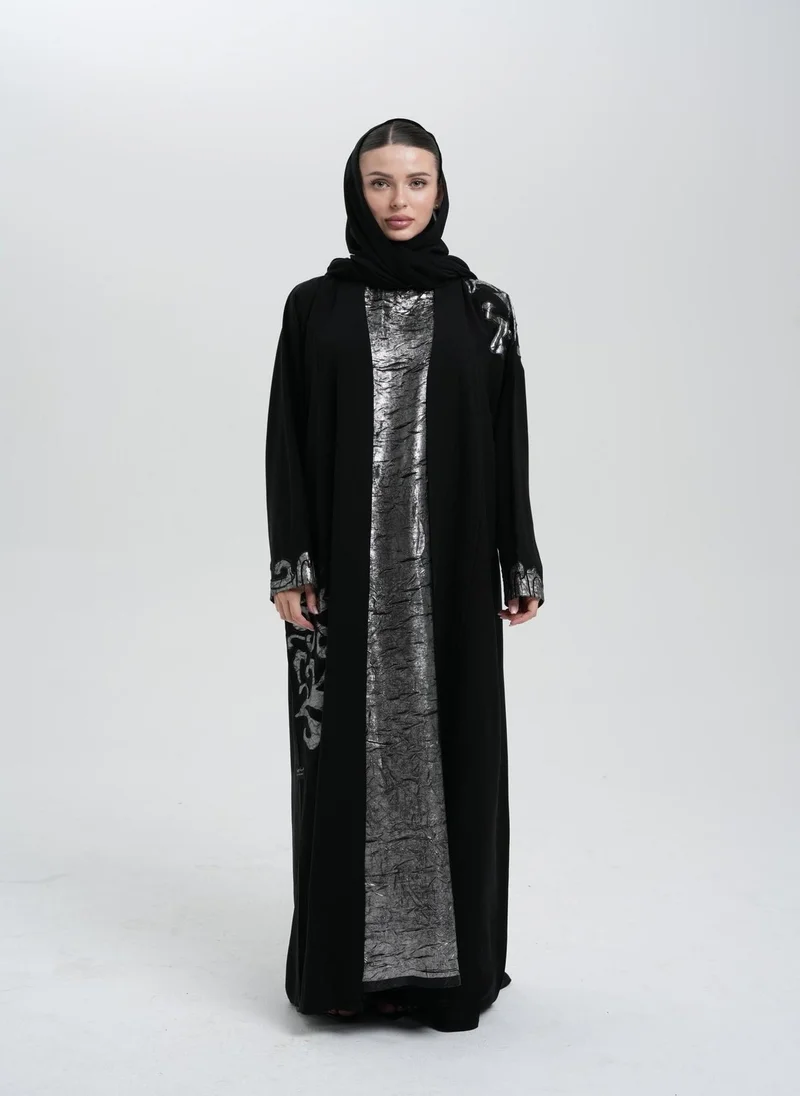 Meem by Mariyah  Applique abaya with inner for Women | Best Price UAE