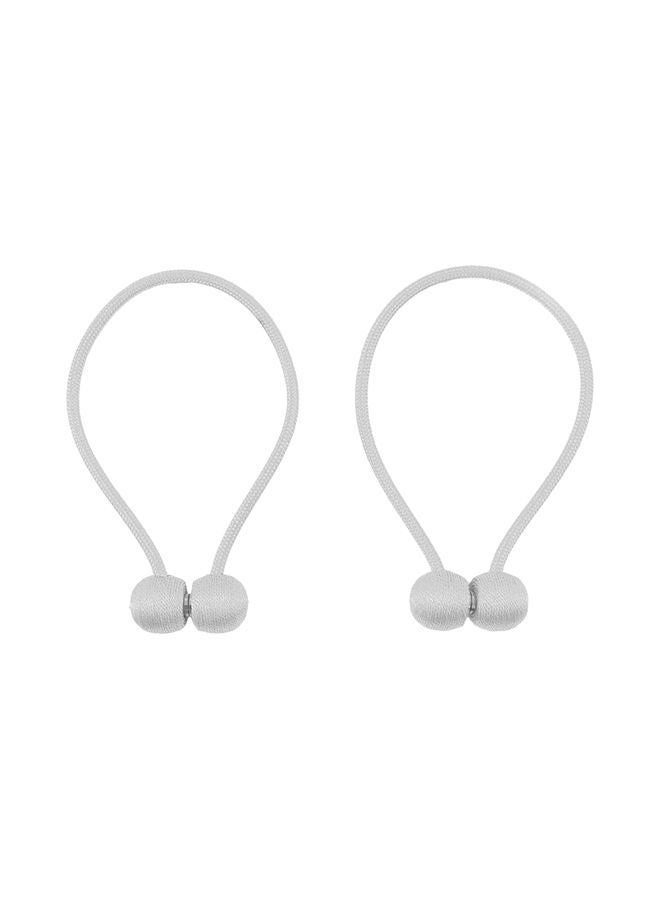 NIBEMINENT 2-Piece Strong Magnetic Twist Ties Magnet Cord Winder Set Silver  - Image 1