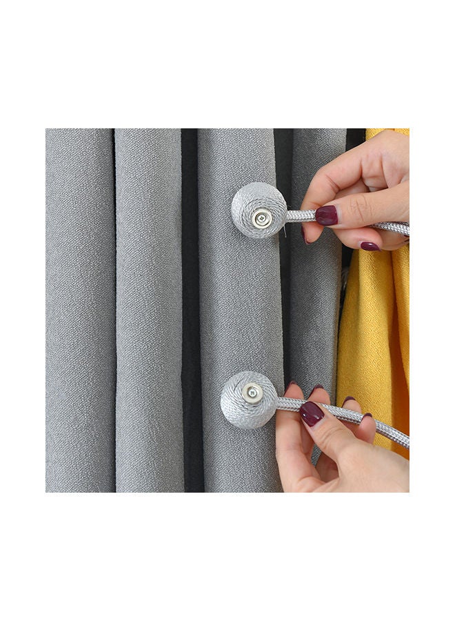 NIBEMINENT 2-Piece Strong Magnetic Twist Ties Magnet Cord Winder Set Silver  - Image 4