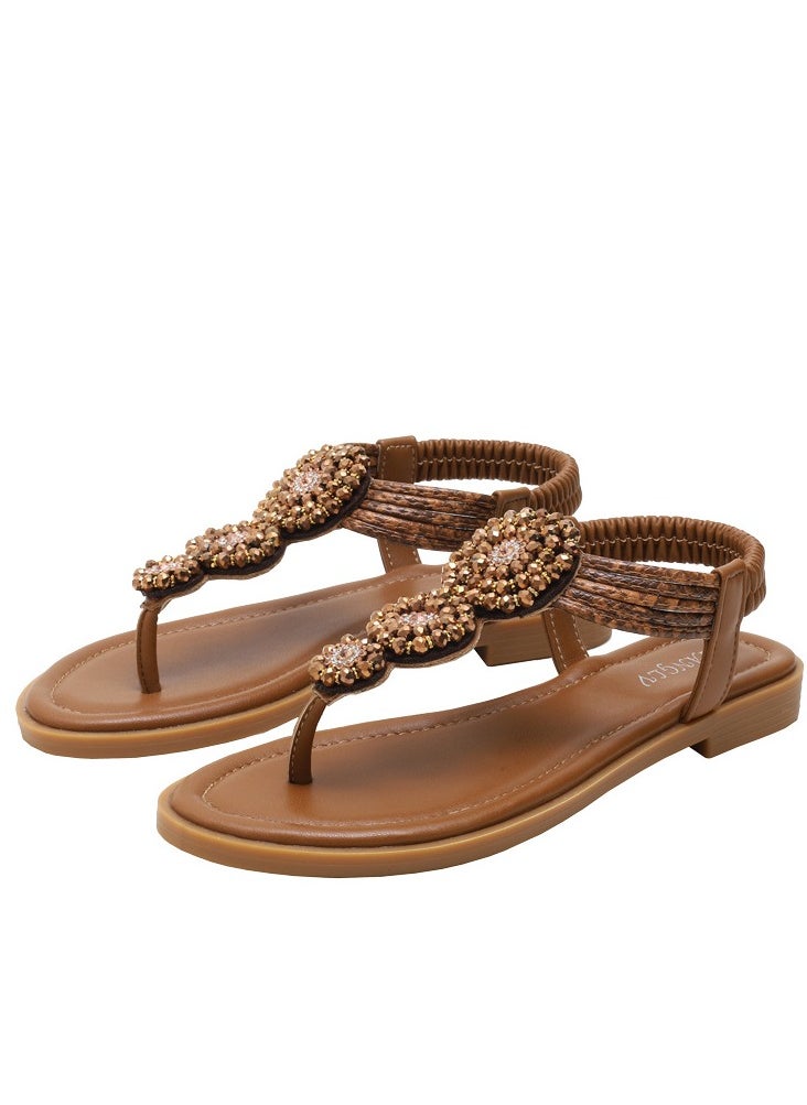 SIKETU Summer Plus Roman Flat Bottomed Beach Vacation Sandals  - Image 1