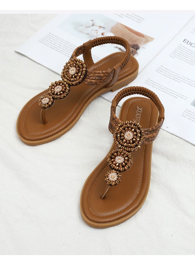 SIKETU Summer Plus Roman Flat Bottomed Beach Vacation Sandals  - Image 2