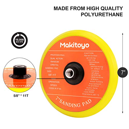 Makitoyo 7PCS 7 Inch Buffing Polishing Pads Kit,5pcs Polishing Sponge,1 pc Wool Pad,Waxing Buffing Pad Kit for Car - Image 4