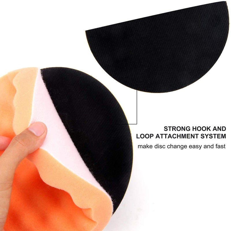 Makitoyo 7PCS 7 Inch Buffing Polishing Pads Kit,5pcs Polishing Sponge,1 pc Wool Pad,Waxing Buffing Pad Kit for Car - Image 5