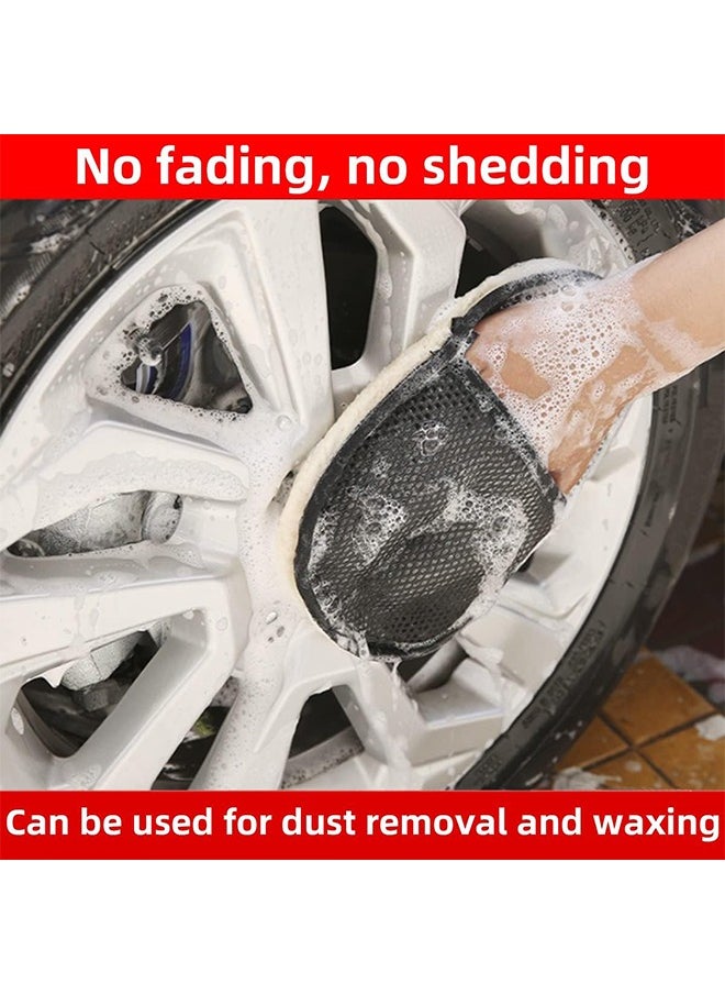Sweet Life - Car Detailing Brush Set Auto Interior Dust Brush and Microfiber Soft Fleece Car Wash Gloves for Cleaning Automotive Dashboard Air Conditioner Vents Leather Computer - Image 1