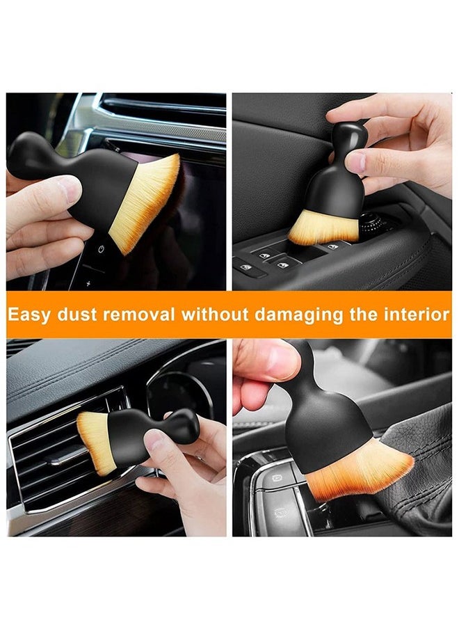 Sweet Life - Car Detailing Brush Set Auto Interior Dust Brush and Microfiber Soft Fleece Car Wash Gloves for Cleaning Automotive Dashboard Air Conditioner Vents Leather Computer - Image 1