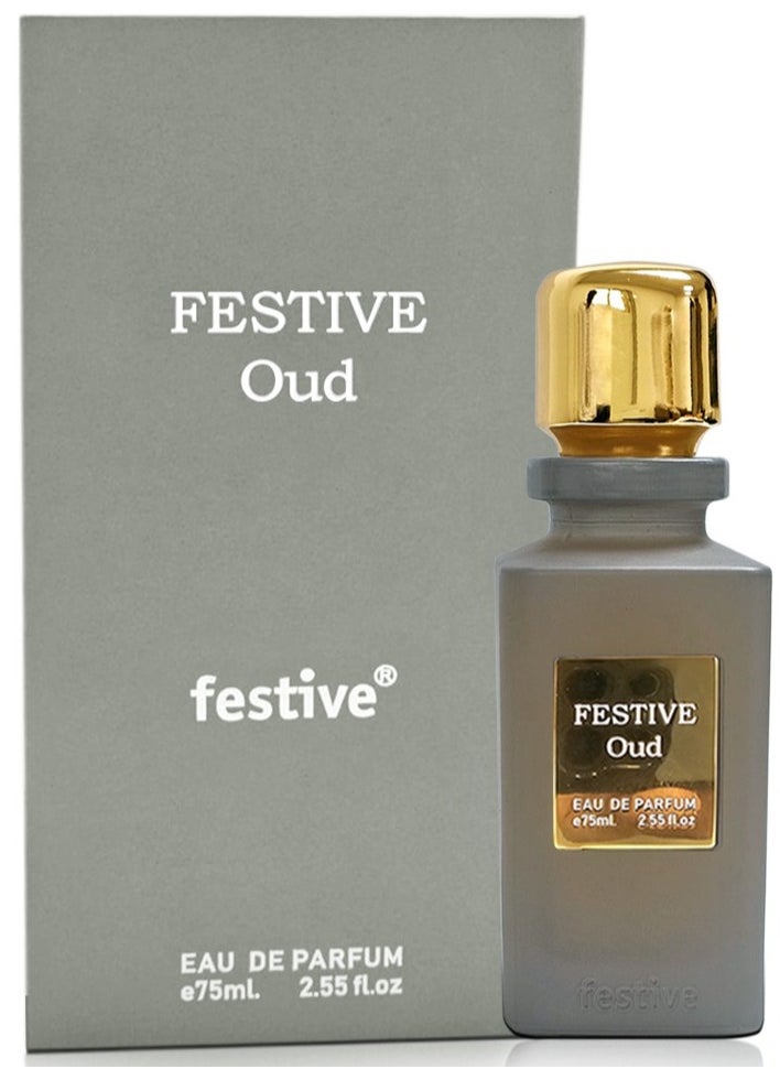 Festive Gallery Oud by Festive, Eau De Perfume,Premium Quality Oud Fragraance UNISEX With Luxury Box And Gift Bag,for both Men And Women 75ml  - Image 1